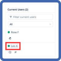 Current Users STUDENT  - Other Users Name 2 - Highlight - Frame